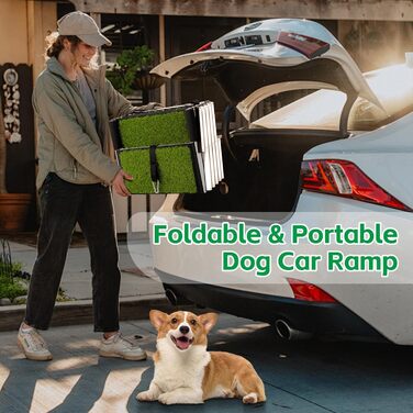 Східці для собак Hunderampe: легкі, складані, з антиковзким покриттям, для великих собак (до 70 кг), підходять для SUV, Jeep та вантажівок