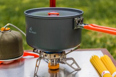 Набір посуду для кемпінгу Fire-Maple Feast 4: каструля, чайник, сковорода, миски та лопатка для 4-5 осіб. Ідеально для трекінгу, риболовлі та пікніків