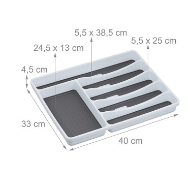 Relaxdays Cutlery Drawer Organizer