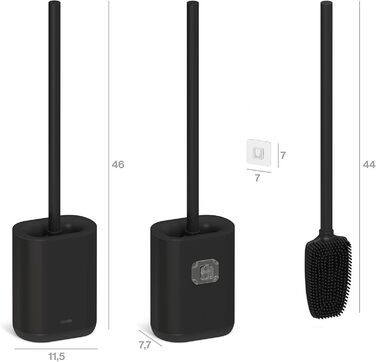 Набір для туалету з щіткою для унітазу Artic White (білий матовий силікон)