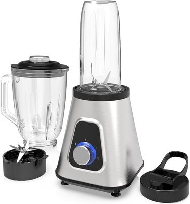 iceagle Stand Mixer Smoothie Maker - Electric Blender 1300W | 2-in-1 Mixer, 1.5L Jug & 600ml Cup, Ice-Crush Function, 2 Speed Settings, Pulse Function, 22000RPM for Smooth Blending