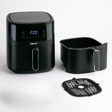 Фритюрниця Alpina Heißluft XXL (6л) з цифровим дисплеєм: для 4-6 осіб, 80-200°C, таймер до 2 годин, 1800W