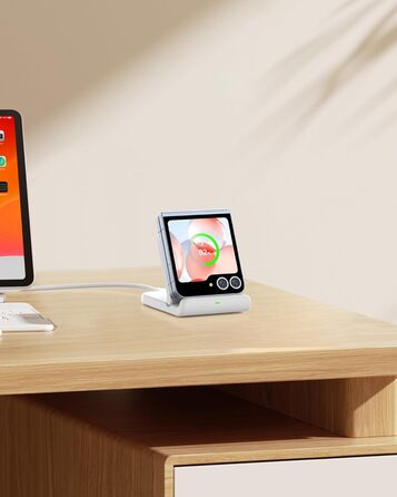 Бездротова зарядка SwanScout для Samsung Galaxy Z Flip 7/7 FE, 6/5/4/3 та Moto Razr 60/50/40 (Ultra), SwanScout 501S (біла)