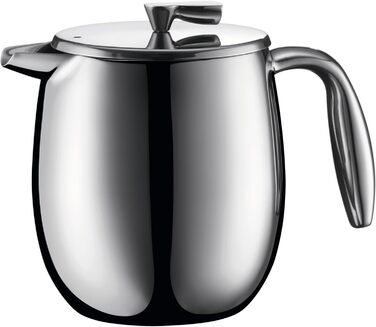 Френч-прес Bodum Columbia, подвійні стінки, нержавіюча сталь, 0,5 л, для кави, можна мити в посудомийній машині, глянцевий