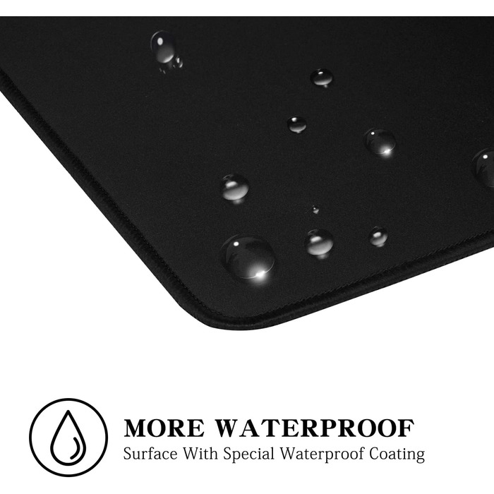 Килимок для миші ігровий RGB 800x300mm XXL, великий, з підсвічуванням 14 режимів, 7 LED кольорів, вологостійкий, антиковзкий, для комп'ютера PC, професійний, чорний