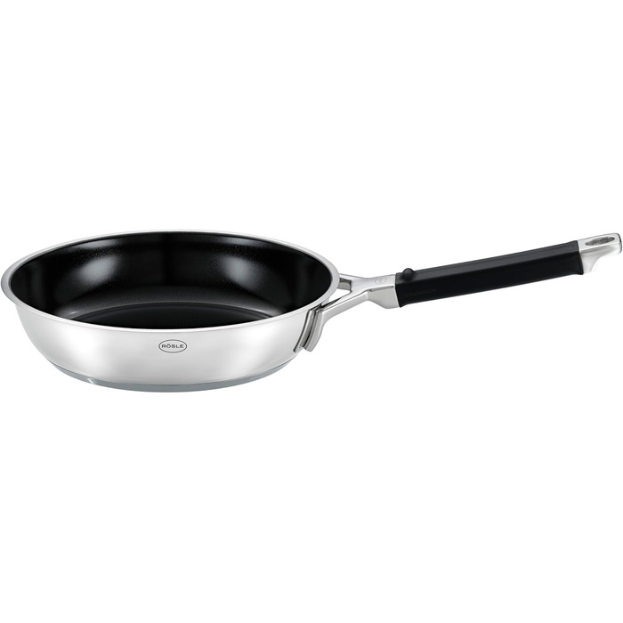 RÖSLE Silence Pro Nonstick Fry Pan - 24cm - Stainless Steel 18/10 - Heat Resistant up to 260°C