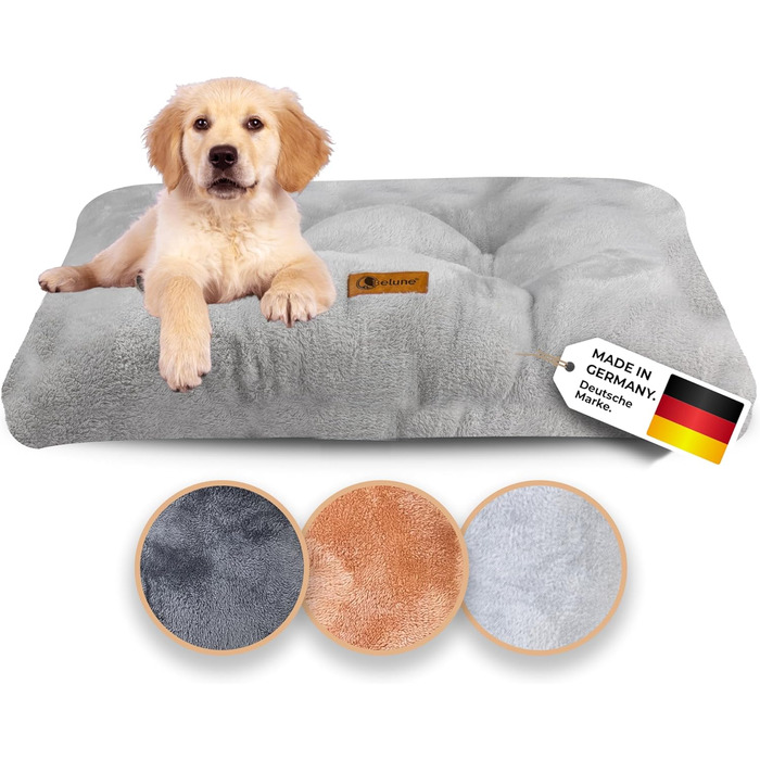 Belune® Делюкс подушка для собак [Світло-сірий, L (130x80x15 см)] - миється, ліжко для великих собак, подушка для собак великих порід світло-сіра L (130x80x15 см)