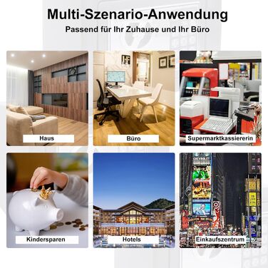 Сейф для ключів Tresor з ключовим та кодовим замком, 31x20x20 см, вологостійкий, для дому, офісу, готелю, чорний