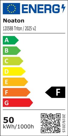 Стельовий вентилятор Noaton Triton 12050B з LED підсвіткою, диммер, 3 режими кольору, пульт, таймер, Ø50 см (чорний)