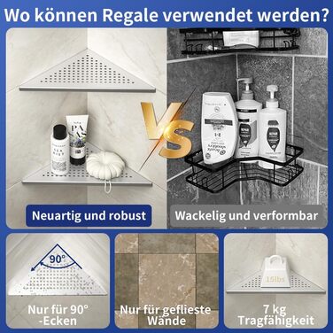 Поличка для душу Eck з нержавіючої сталі 304, 2 шт. для ванної кімнати, сітчаста, для плитки, монтажна, срібна