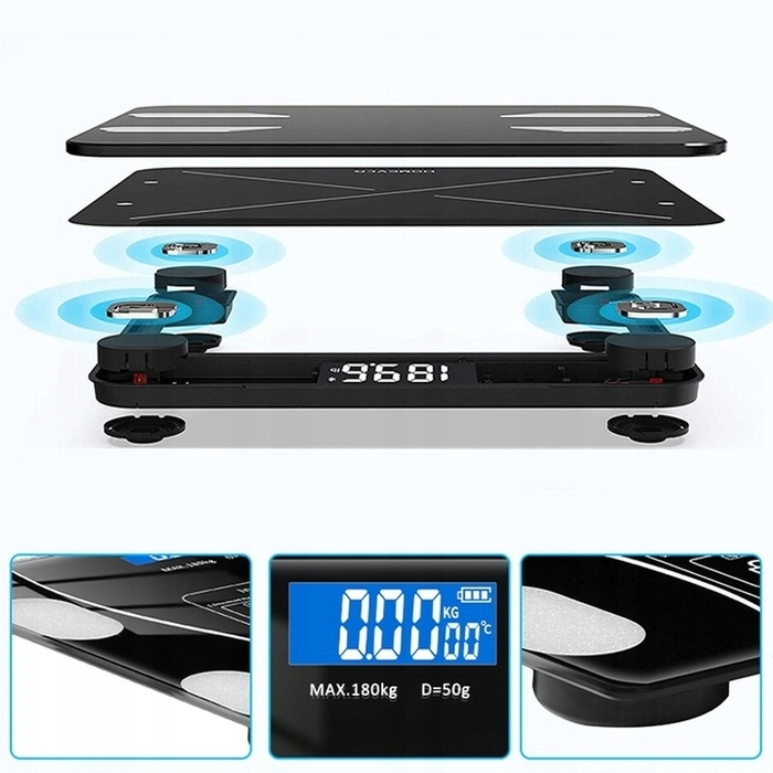 Розумні аналітичні ваги для ванної кімнати GreenDream SMART+ (Android, iOS)