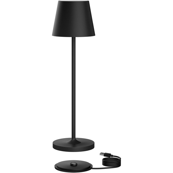K-Bright LED лампа настільна диммерна акумуляторна | Для дому та вулиці | 3000K тепле світло | Дизайнерська лампа | 2 шт.