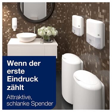 Tork Xpress Dispenser for Multifold Towels White H2, Single Towel Dispensing, Elevation Design, 552100 (White, Mini, Bundle with Paper Towels)