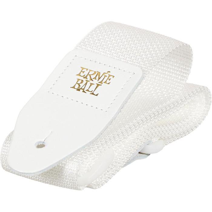 Гітарний ремінь Ernie Ball Polypropylene, Білий, Стандартний