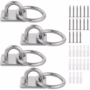 Lyaor Ring Boxing Punching Ball Ears for up to 70 kg, 40x35mm Steel
