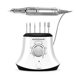 Електричний фрезер для нігтів MelodySusie 30000 об/хв: професійний набір для манікюру та педикюру з педалем, для гелю та акрилу, білий