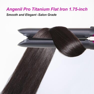 Професійний випрямляч для волосся ANGENIL Titan 4.5 см з іонізацією. 2-в-1: випрямлення та локони. З LCD дисплеєм, регулюванням температури 160°C-240°C, швидкий нагрів 15с. Колір: сірий.