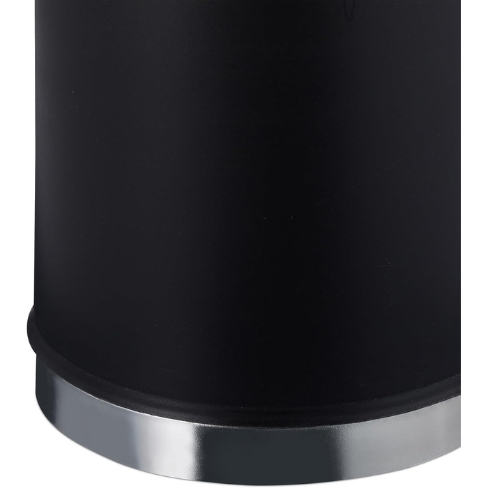 Набір з 3 універсальних щіток для унітазу Relaxdays з тримачем, знімний насаджувач, Ø 7 см, чорний