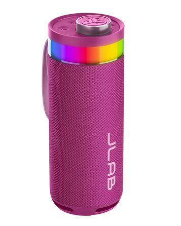 JLab Go Party: Портативна Bluetooth колонка з RGB підсвіткою, IP56 (10W, 16+ годин, Mulberry)