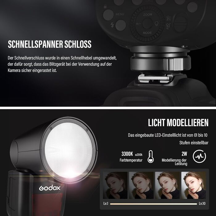 Спалах Godox V1O: Потужний, Швидкий, для Olympus та Panasonic