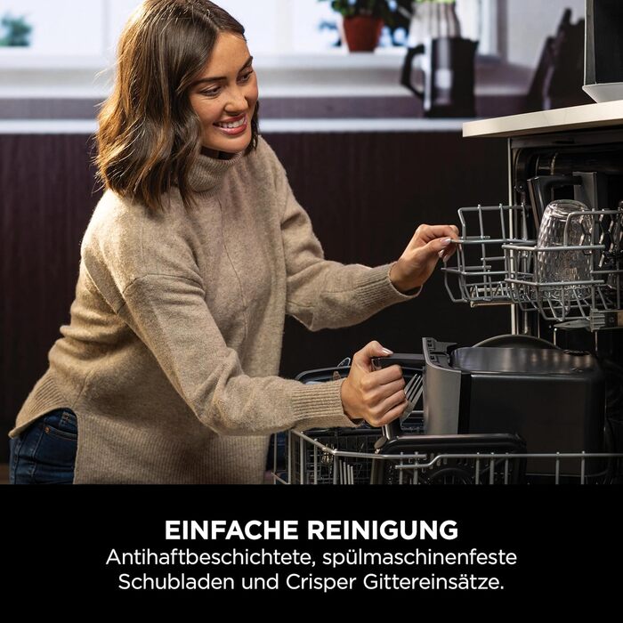 Фритюрниця Ninja Dual Zone Digital Air Fryer DZ400EU 9.5L 6-в-1, 2 відсіки, металевий сірий