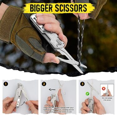 Мультитул BIBURY: тактичний ніж для виживання, EDC, подарунок для чоловіків, мультиінструмент для туризму та повсякденного використання