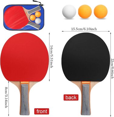 Преміум набір для пінг-понгу: 2 ракетки, 3 м'ячі, сумка, для початківців та досвідчених гравців