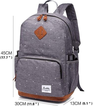 Жіночий рюкзак Kaukoo для студентів, ноутбука, подорожей. Сірий, універсальний розмір