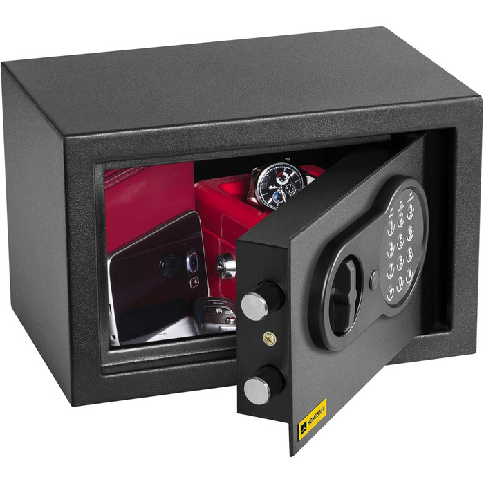 Домашній сейф HomeSafe HV24E з електронним замком, 20x44x38 см. Підходить для зберігання грошей, прикрас, документів та ноутбука.