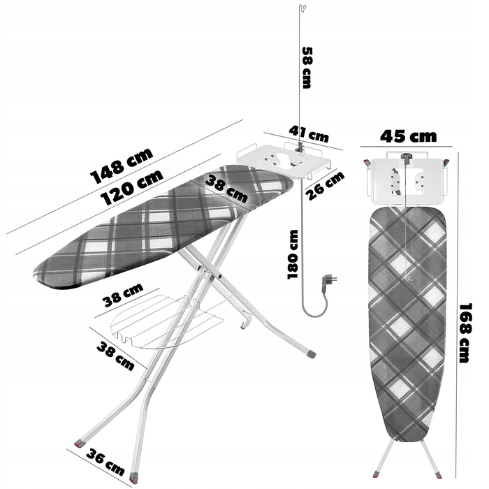 Прасьольна дошка стандартна Kadax, 120 см x 38 см