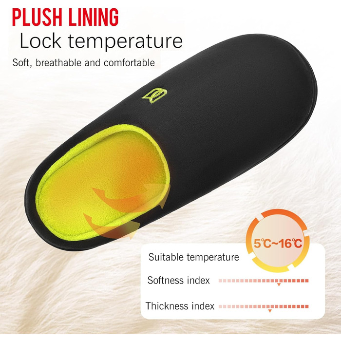 Тапочки домашні WateLves для жінок та чоловіків, з меморі-піною, бавовна, зелені/чорні, 42/43 EU