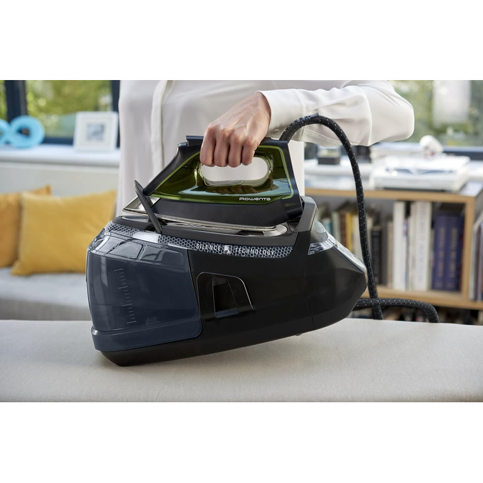 Станція парогенератора Rowenta Steam Pro DG7621, 6.2 Bar, 310 г/хв, 1.1 л, компактний дизайн, блакитно-чорний