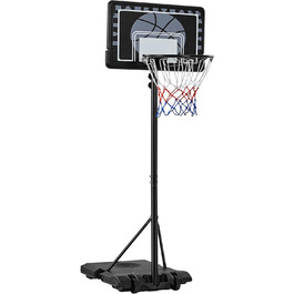 Yaheetech Adjustable Height Basketball Stand with Wheels - Portable Basketball System with Fillable Base - Indoor/Outdoor Basketball Hoop (249cm)