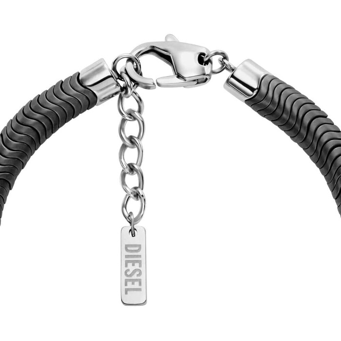 Чоловічий браслет Diesel з напівдорогоцінними каменями та карабінним замком (багатокольоровий)