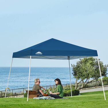 EAGLE PEAK 3x3m Event Tent Slanted Legs Pop-up Gazebo Outdoor, UV Protection 50+ Waterproof Foldable Folding Gazebo for Camping Garden Party, Dark Blue