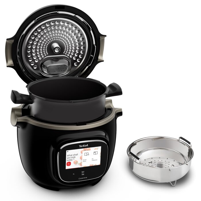 Мультиварка-скороварка Tefal Cook4me Touch CY912, 6 л, Wi-Fi, 13 функцій, чорна