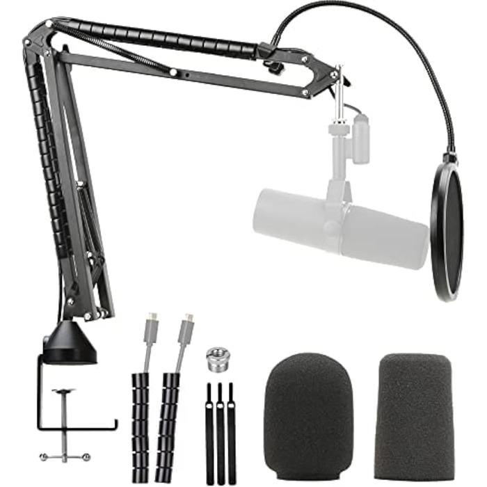 Шарнірний мікрофонний тримач YOUSHARES для Shure SM7B з поп-фільтром (01 Stand Set)