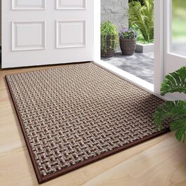 Килимок для дому 41x61 см, антиковзаюча підлога, для входу, коричневий
