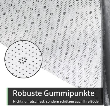 Теппих Treeboy Hochflor сірого кольору для вітальні та спальні, 80x160 см, миючий, антиковзаючий, великий, плюшевий, сучасний, для дитячої кімнати (сріблясто-сірий)