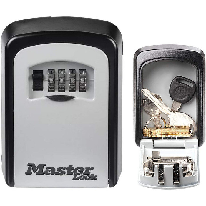 Master Lock Wall Mounted Key Safe - Outdoor Key Storage Box, Medium Size