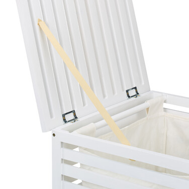 Relaxdays Laundry Hamper Walnut with Bag