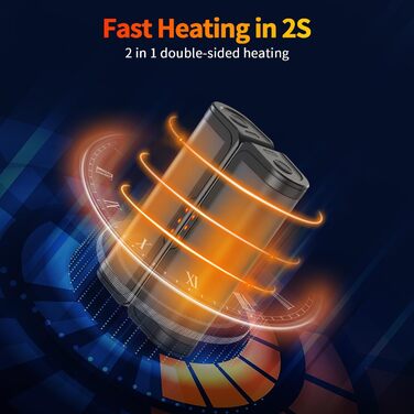 Електричні грілки для рук 2 шт. - USB, багаторазові, 3 режими нагріву, для дітей та жінок (сірий)