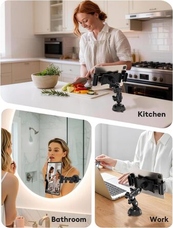 Автотримач для планшету OHLPRO: універсальний, 360° обертання, для iPad, Samsung Tab, Huawei (6-11