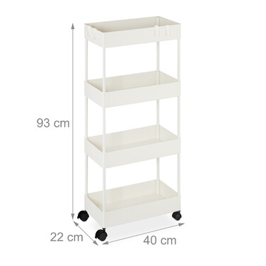 Relaxdays Rolling Cart with 4 Levels