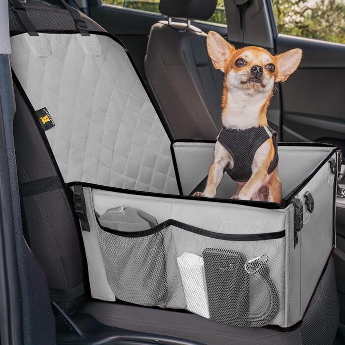 Автокрісло для собак HELDENWERK Extra Stable - водонепроникне, з 5 ременями, для заднього та переднього сидіння (стандартний розмір)