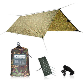 Тент DD Tarp 3x3 MC – легкий камуфляжний тент для гамака, кемпінгу та сольного відпочинку на природі