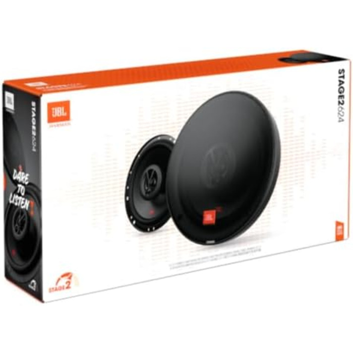 JBL Stage2 624 автомобільні 2-смугові динаміки Harman Kardon, 240 Вт, комплект колонок 16-17 см