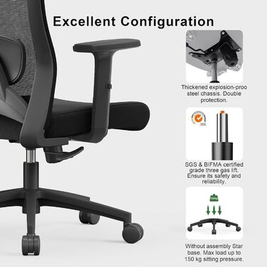 Зручний складаний стілець для кемпінгу Caliyo: стілець-крісло для відпочинку на природі, риболовлі та подорожей (120 кг)