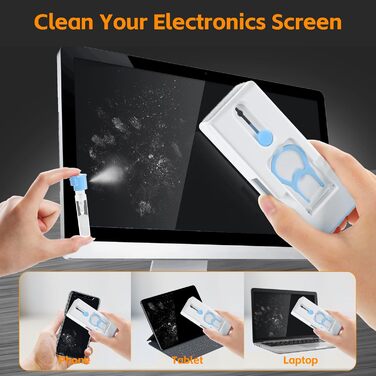 Набір для чищення клавіатури Alyvisun 11 в 1: для ноутбука, навушників, планшета, телефону, комп'ютера (блакитний)