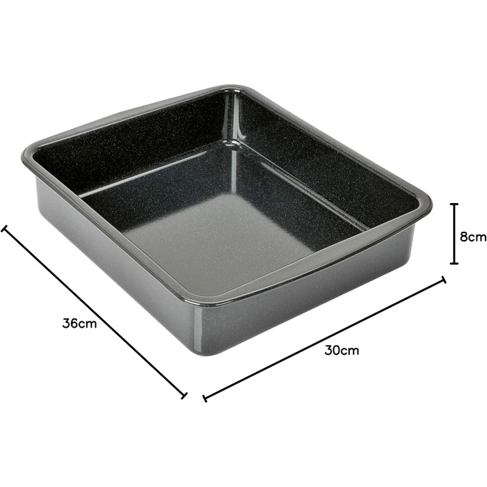 ORIGINAL KAISER Cuisine Line Casserole Dishes, Alloy Steel, Black, 1-Pack